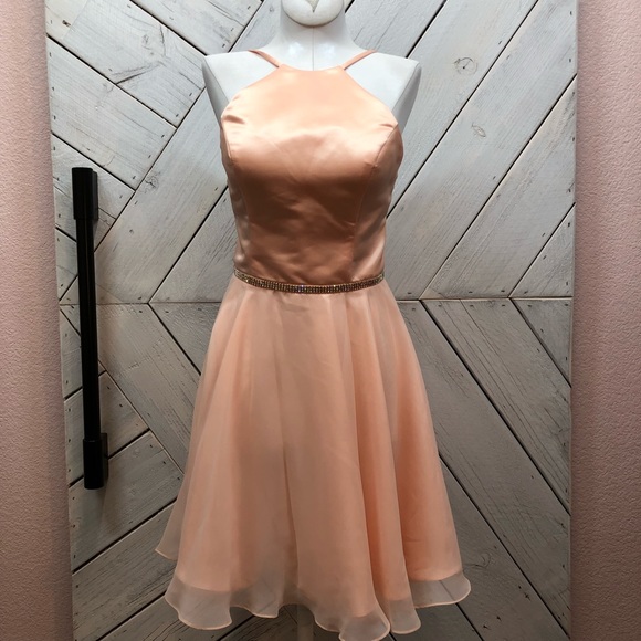 pink mini skater dress